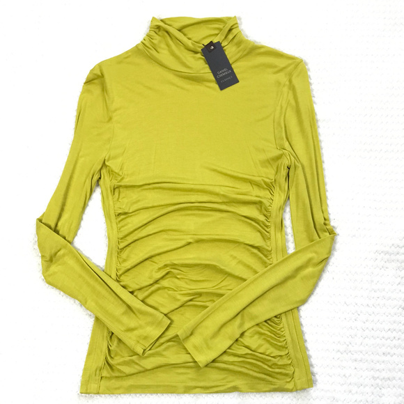 New Cremieux Ruched Turtleneck Top S - Picture 7 of 8